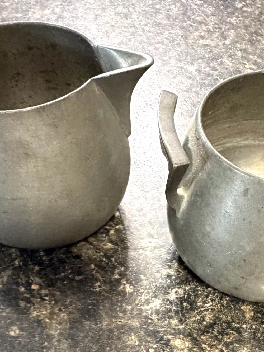 Vintage Plymouth Pewter Sugar And Creamer Set Made In USA